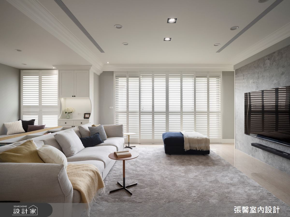 52坪新成屋(5年以下)＿美式風客廳案例圖片＿張馨室內設計/瀚觀室內裝修設計工程有限公司＿張馨_徜徉 書海國度之2