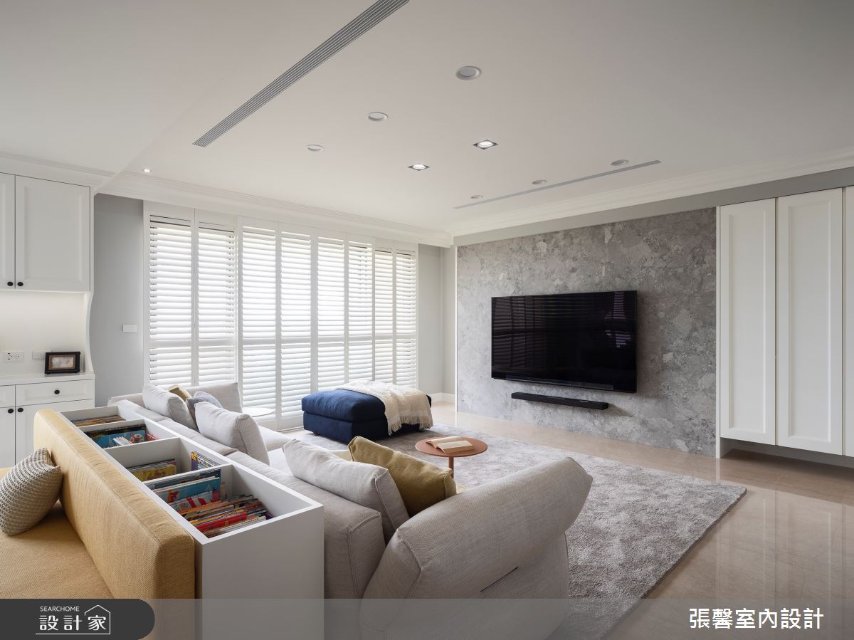 52坪新成屋(5年以下)＿美式風客廳案例圖片＿張馨室內設計/瀚觀室內裝修設計工程有限公司＿張馨_徜徉 書海國度之3
