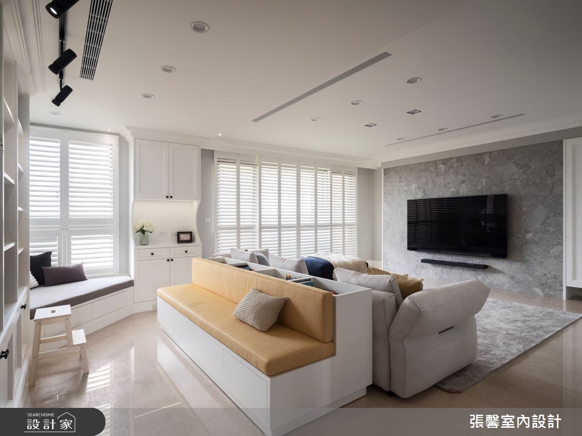 52坪新成屋(5年以下)＿美式風客廳書房多功能室案例圖片＿張馨室內設計/瀚觀室內裝修設計工程有限公司＿張馨_徜徉 書海國度之4