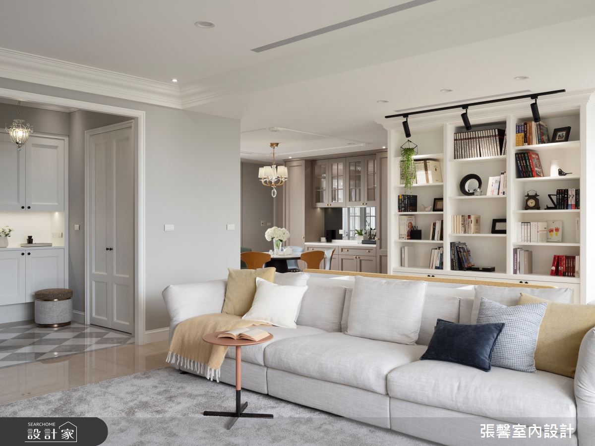 52坪新成屋(5年以下)＿美式風客廳案例圖片＿張馨室內設計/瀚觀室內裝修設計工程有限公司＿張馨_徜徉 書海國度之5