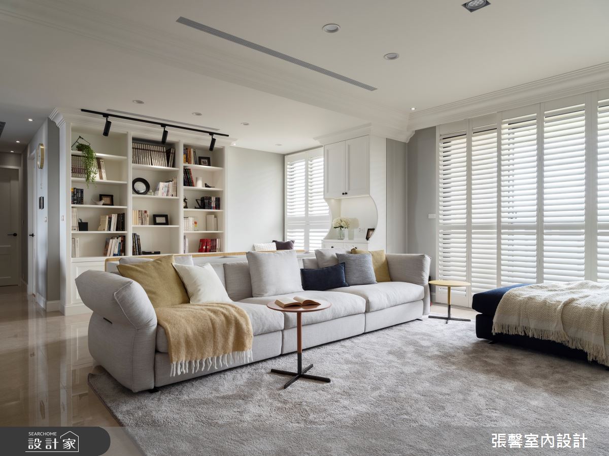 52坪新成屋(5年以下)＿美式風客廳案例圖片＿張馨室內設計/瀚觀室內裝修設計工程有限公司＿張馨_徜徉 書海國度之6