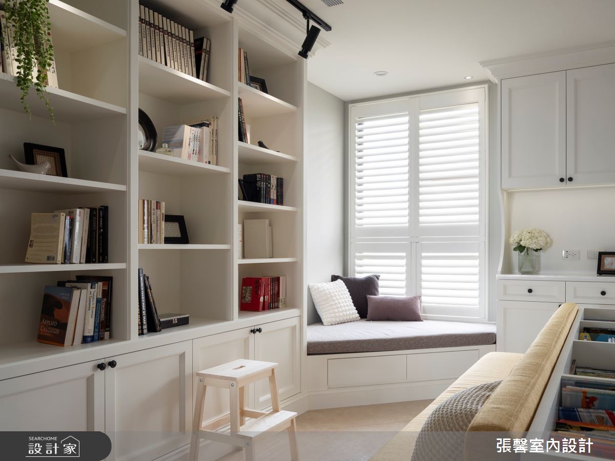 52坪新成屋(5年以下)＿美式風書房臥榻案例圖片＿張馨室內設計/瀚觀室內裝修設計工程有限公司＿張馨_徜徉 書海國度之8