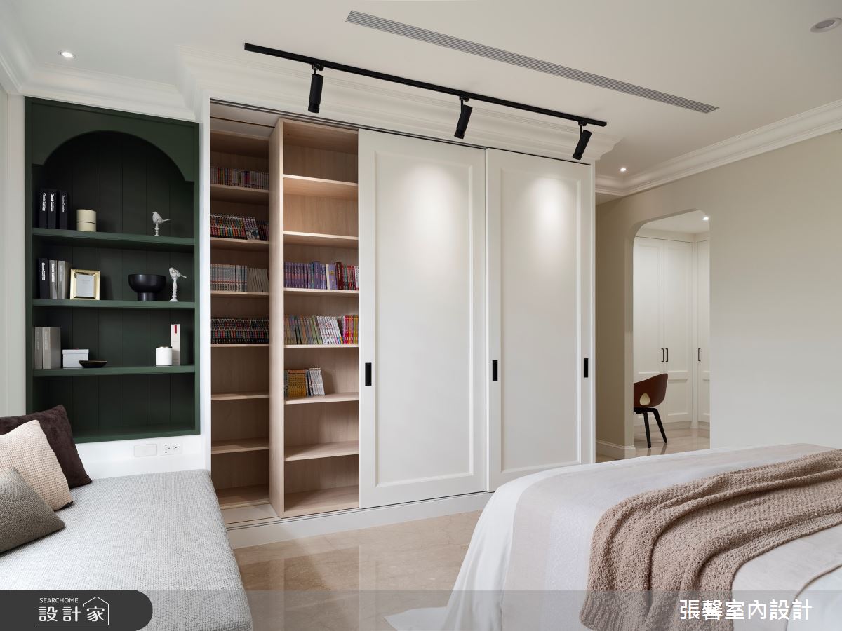 52坪新成屋(5年以下)＿美式風臥室臥榻案例圖片＿張馨室內設計/瀚觀室內裝修設計工程有限公司＿張馨_徜徉 書海國度之23