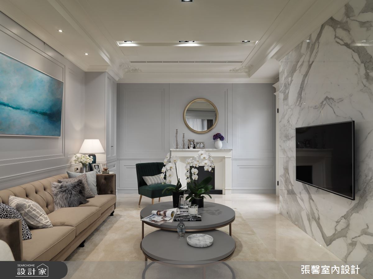 177坪毛胚屋＿美式風客廳案例圖片＿張馨室內設計/瀚觀室內裝修設計工程有限公司＿張馨_大別墅小時尚之2