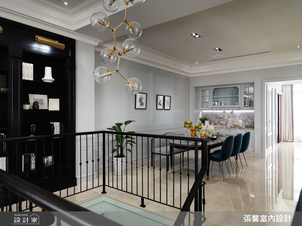 177坪毛胚屋＿美式風餐廳樓梯案例圖片＿張馨室內設計/瀚觀室內裝修設計工程有限公司＿張馨_大別墅小時尚之7