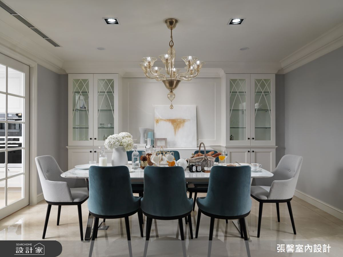 177坪毛胚屋＿美式風餐廳廚房案例圖片＿張馨室內設計/瀚觀室內裝修設計工程有限公司＿張馨_大別墅小時尚之9