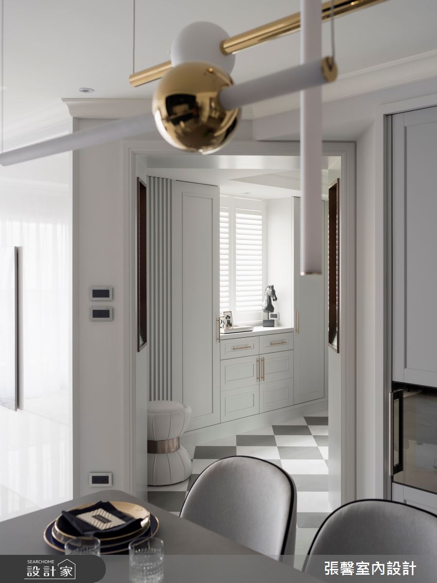 40坪毛胚屋＿美式風玄關餐廳案例圖片＿張馨室內設計/瀚觀室內裝修設計工程有限公司＿張馨_清晨巴黎之2
