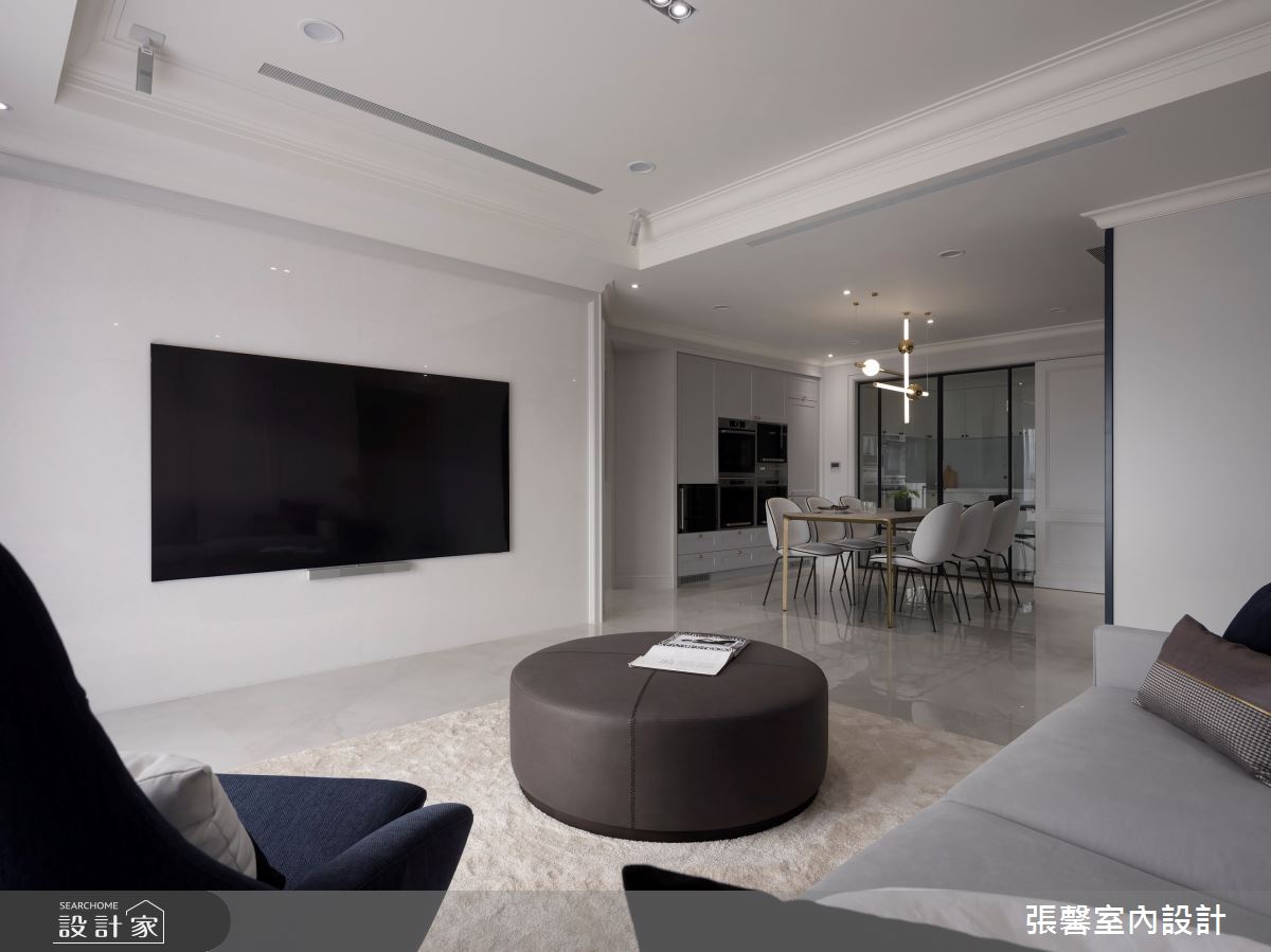 40坪毛胚屋＿美式風客廳餐廳案例圖片＿張馨室內設計/瀚觀室內裝修設計工程有限公司＿張馨_清晨巴黎之3