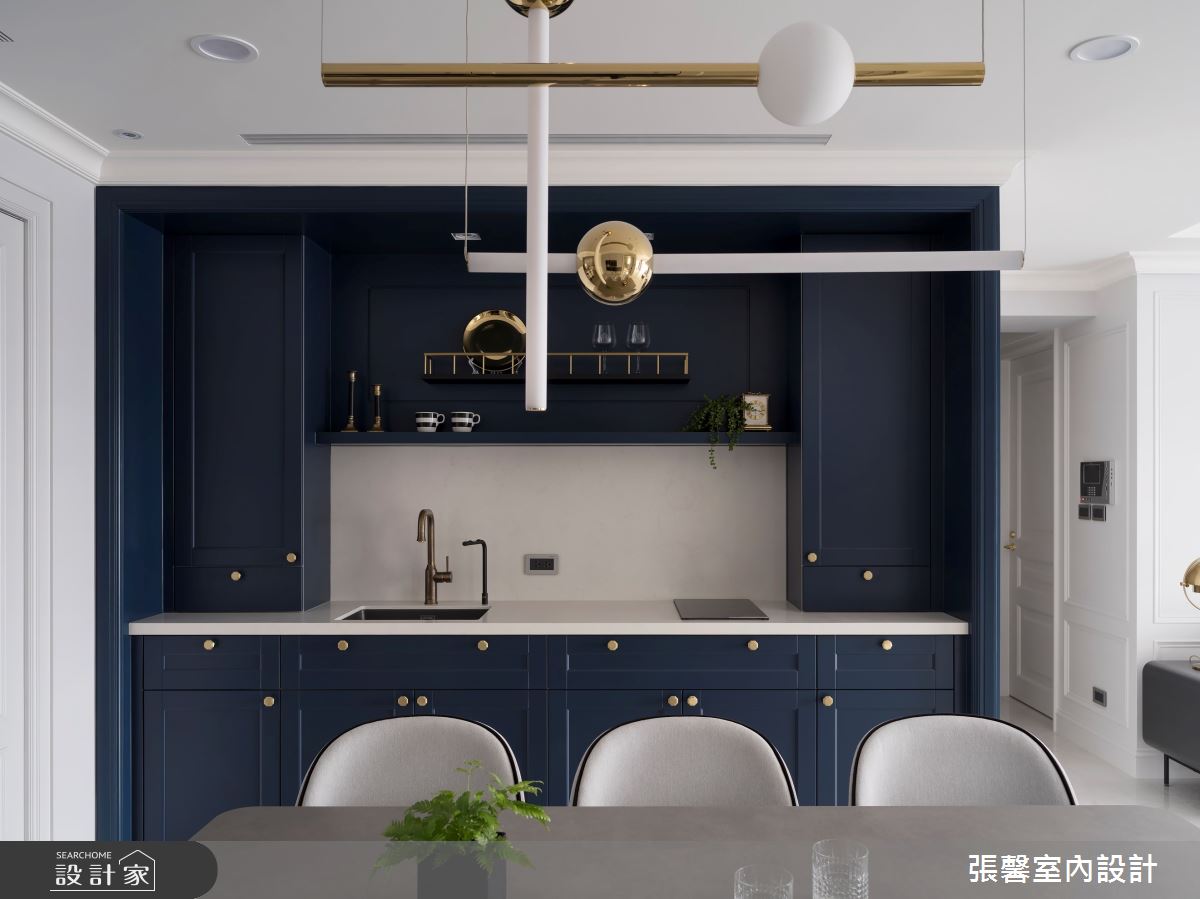 40坪毛胚屋＿美式風餐廳廚房中島案例圖片＿張馨室內設計/瀚觀室內裝修設計工程有限公司＿張馨_清晨巴黎之9