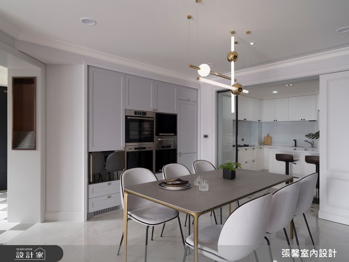 40坪毛胚屋＿美式風餐廳廚房案例圖片＿張馨室內設計/瀚觀室內裝修設計工程有限公司＿張馨_清晨巴黎之11