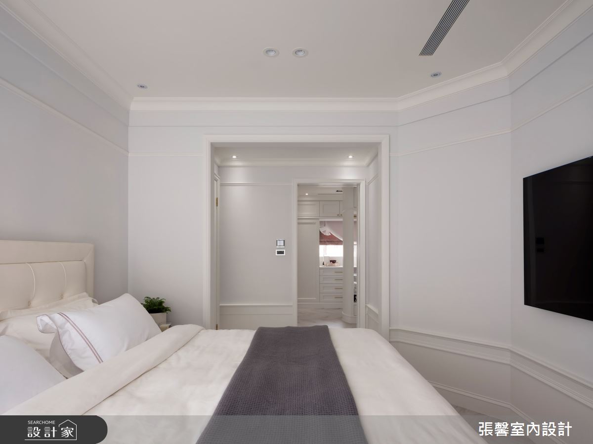 40坪毛胚屋＿美式風臥室更衣間案例圖片＿張馨室內設計/瀚觀室內裝修設計工程有限公司＿張馨_清晨巴黎之16