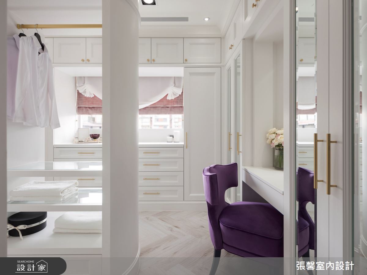 40坪毛胚屋＿美式風更衣間案例圖片＿張馨室內設計/瀚觀室內裝修設計工程有限公司＿張馨_清晨巴黎之19