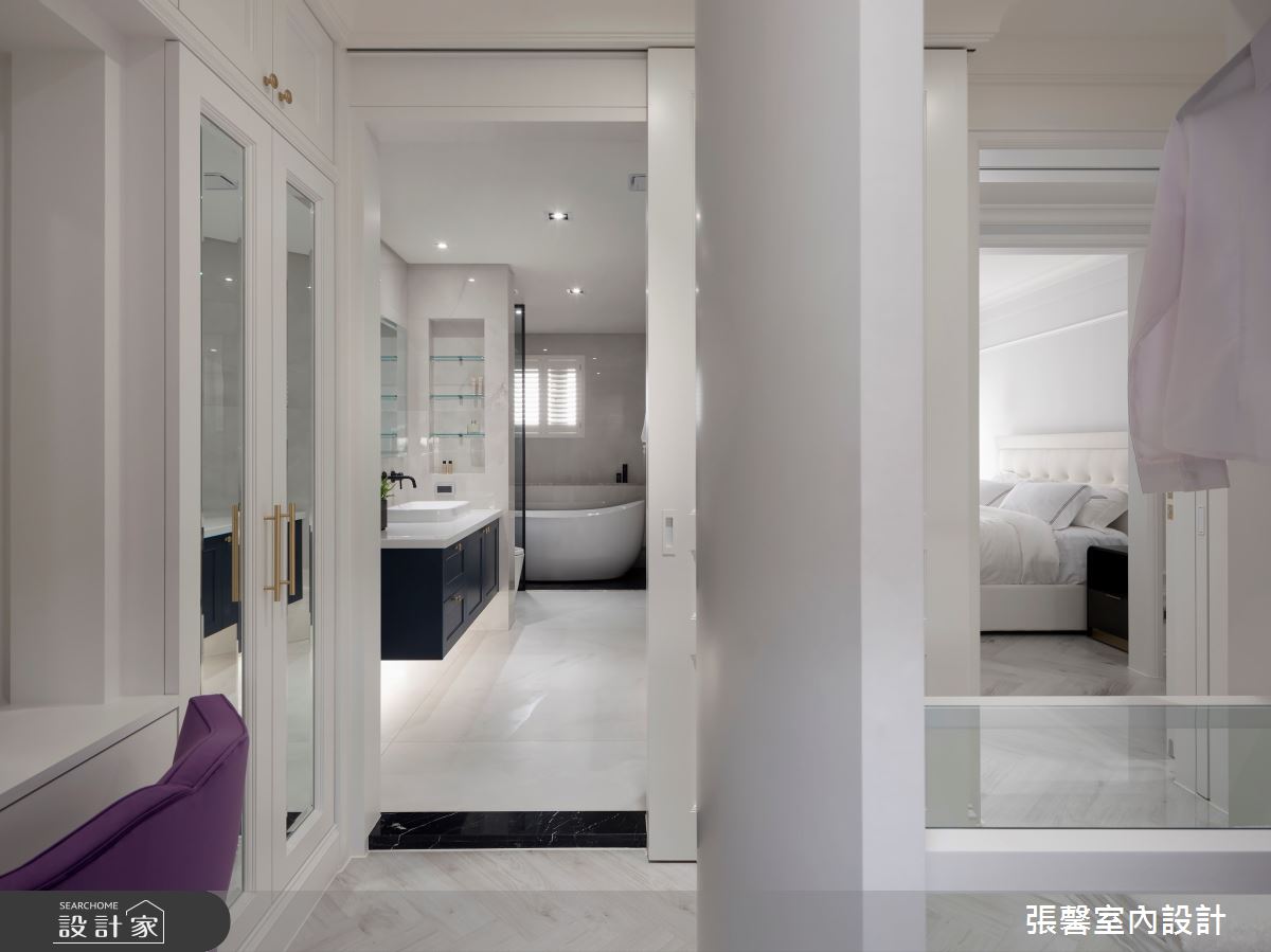 40坪毛胚屋＿美式風臥室更衣間浴室案例圖片＿張馨室內設計/瀚觀室內裝修設計工程有限公司＿張馨_清晨巴黎之20