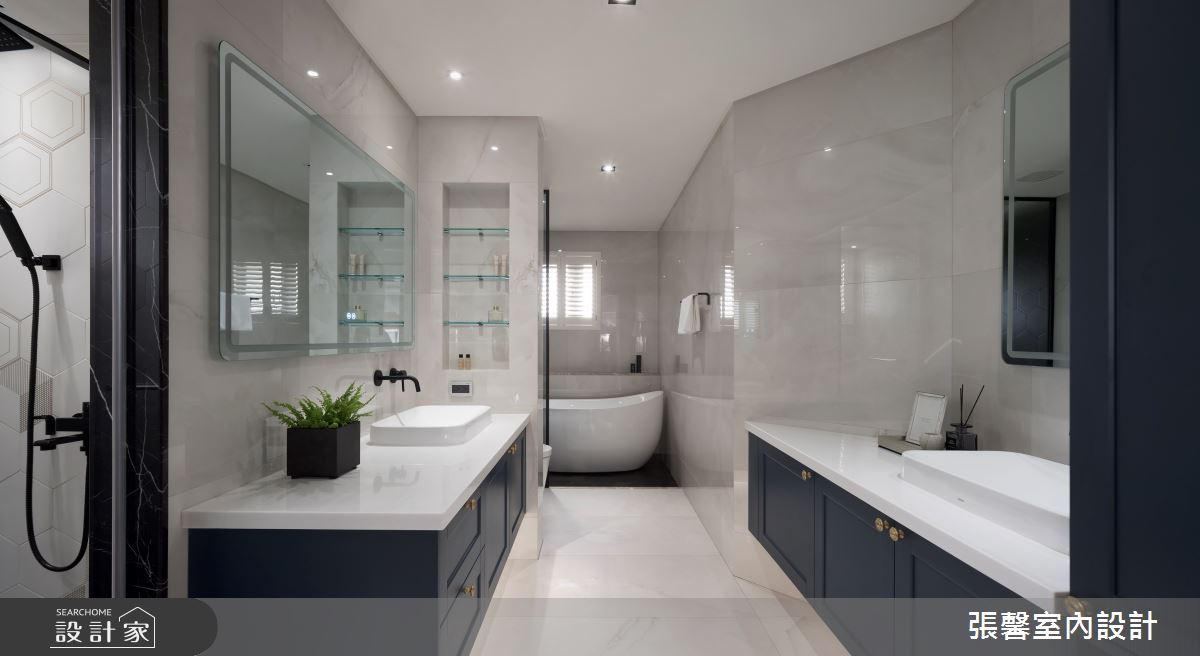 40坪毛胚屋＿美式風浴室案例圖片＿張馨室內設計/瀚觀室內裝修設計工程有限公司＿張馨_清晨巴黎之21