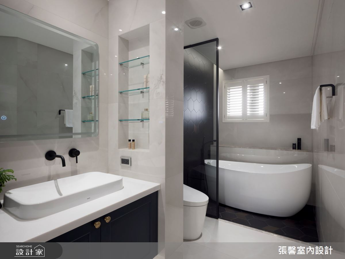 40坪毛胚屋＿美式風浴室案例圖片＿張馨室內設計/瀚觀室內裝修設計工程有限公司＿張馨_清晨巴黎之22