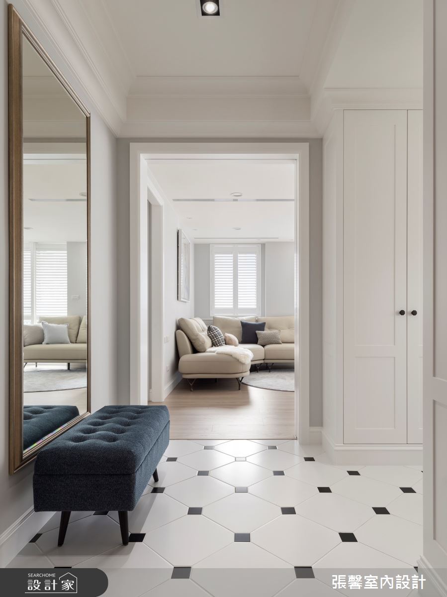 53坪中古屋(5~15年)＿美式風玄關客廳案例圖片＿張馨室內設計/瀚觀室內裝修設計工程有限公司＿張馨_蛻變 怡然生活之1