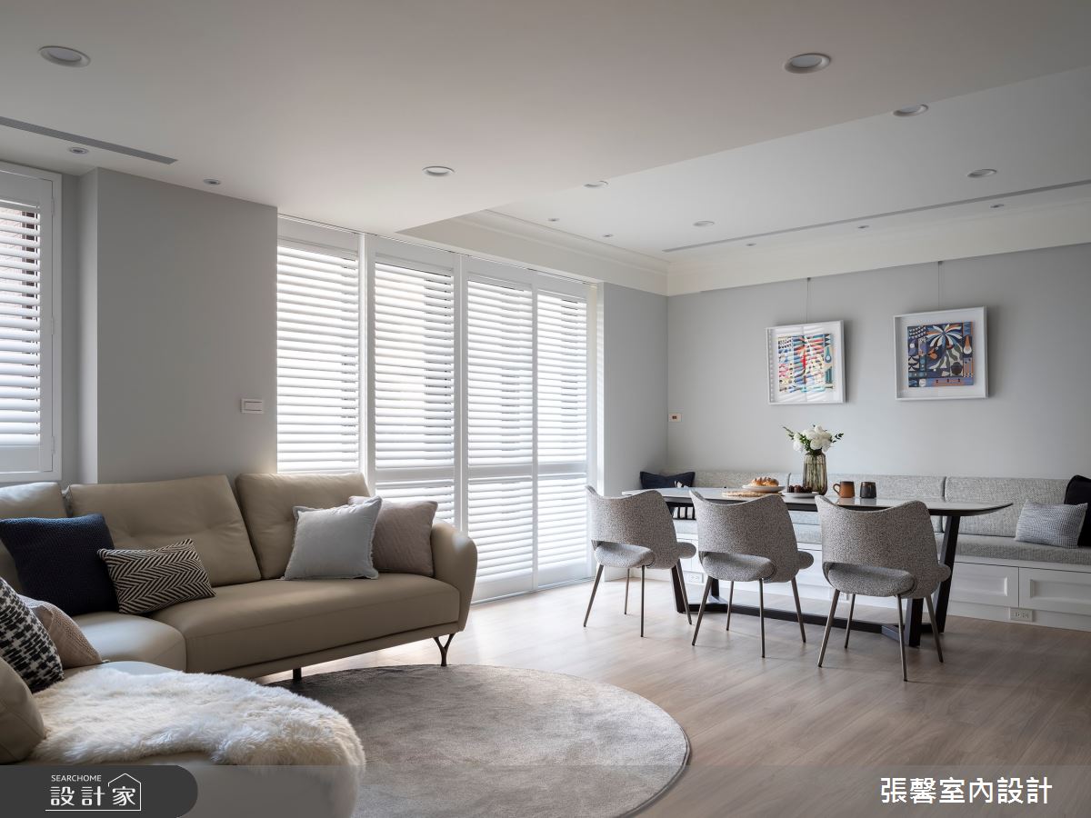 53坪中古屋(5~15年)＿美式風客廳餐廳案例圖片＿張馨室內設計/瀚觀室內裝修設計工程有限公司＿張馨_蛻變 怡然生活之5