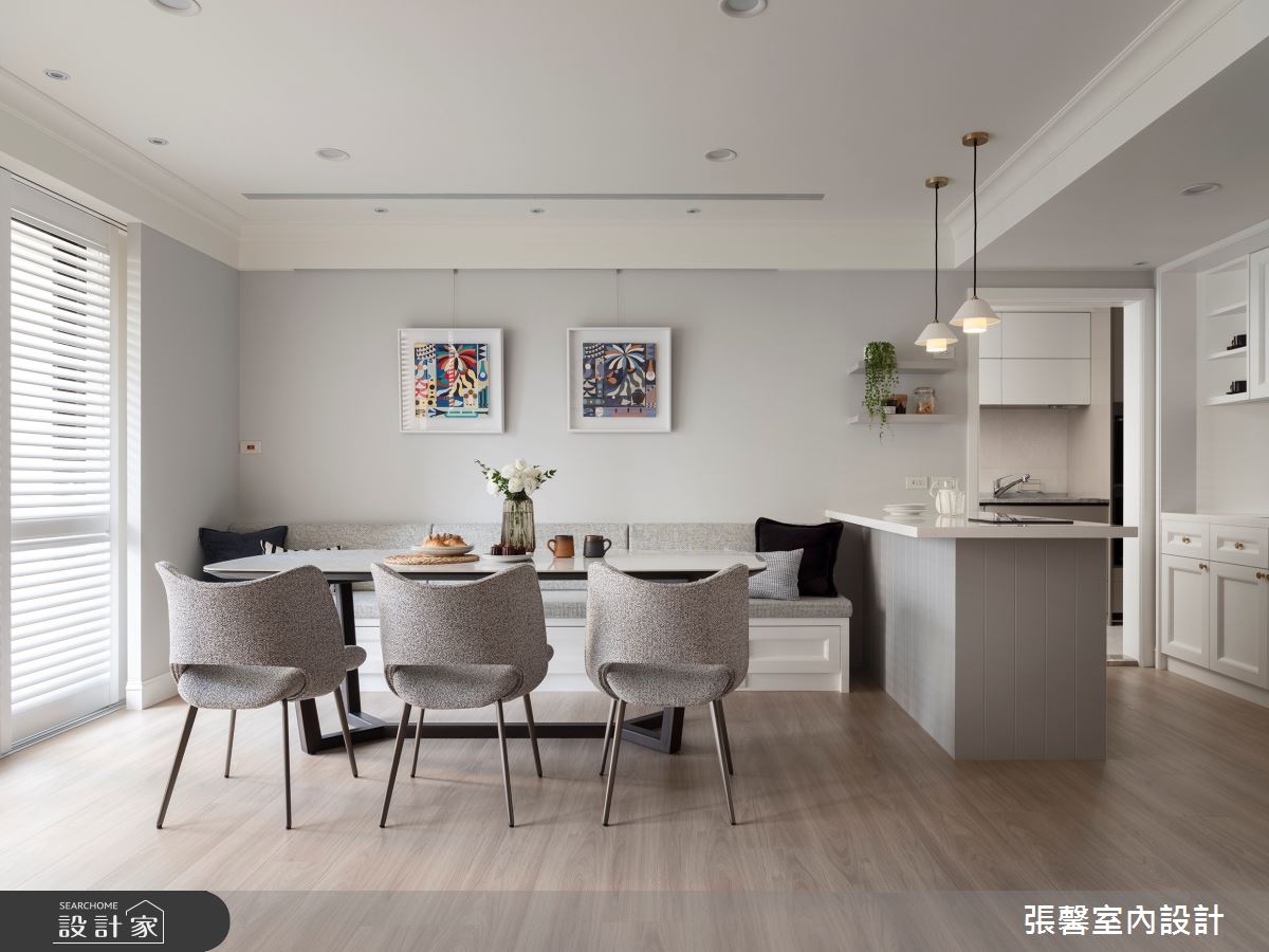 53坪中古屋(5~15年)＿美式風餐廳中島案例圖片＿張馨室內設計/瀚觀室內裝修設計工程有限公司＿張馨_蛻變 怡然生活之6
