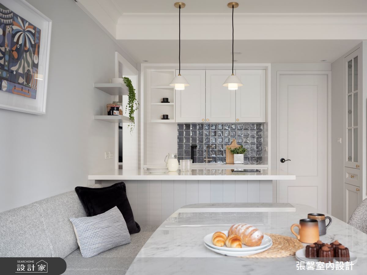 53坪中古屋(5~15年)＿美式風餐廳廚房中島案例圖片＿張馨室內設計/瀚觀室內裝修設計工程有限公司＿張馨_蛻變 怡然生活之8