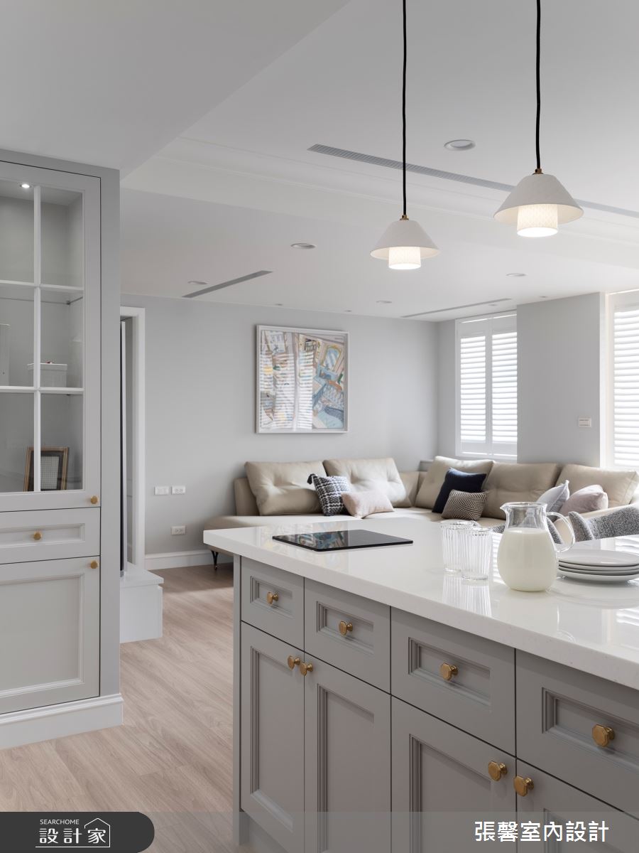 53坪中古屋(5~15年)＿美式風客廳中島案例圖片＿張馨室內設計/瀚觀室內裝修設計工程有限公司＿張馨_蛻變 怡然生活之9