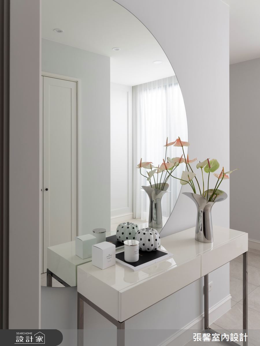 112坪預售屋＿美式風玄關案例圖片＿張馨室內設計/瀚觀室內裝修設計工程有限公司＿張馨_一個人的白色別墅之2