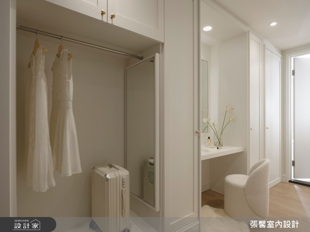 112坪預售屋＿美式風更衣間案例圖片＿張馨室內設計/瀚觀室內裝修設計工程有限公司＿張馨_一個人的白色別墅之14