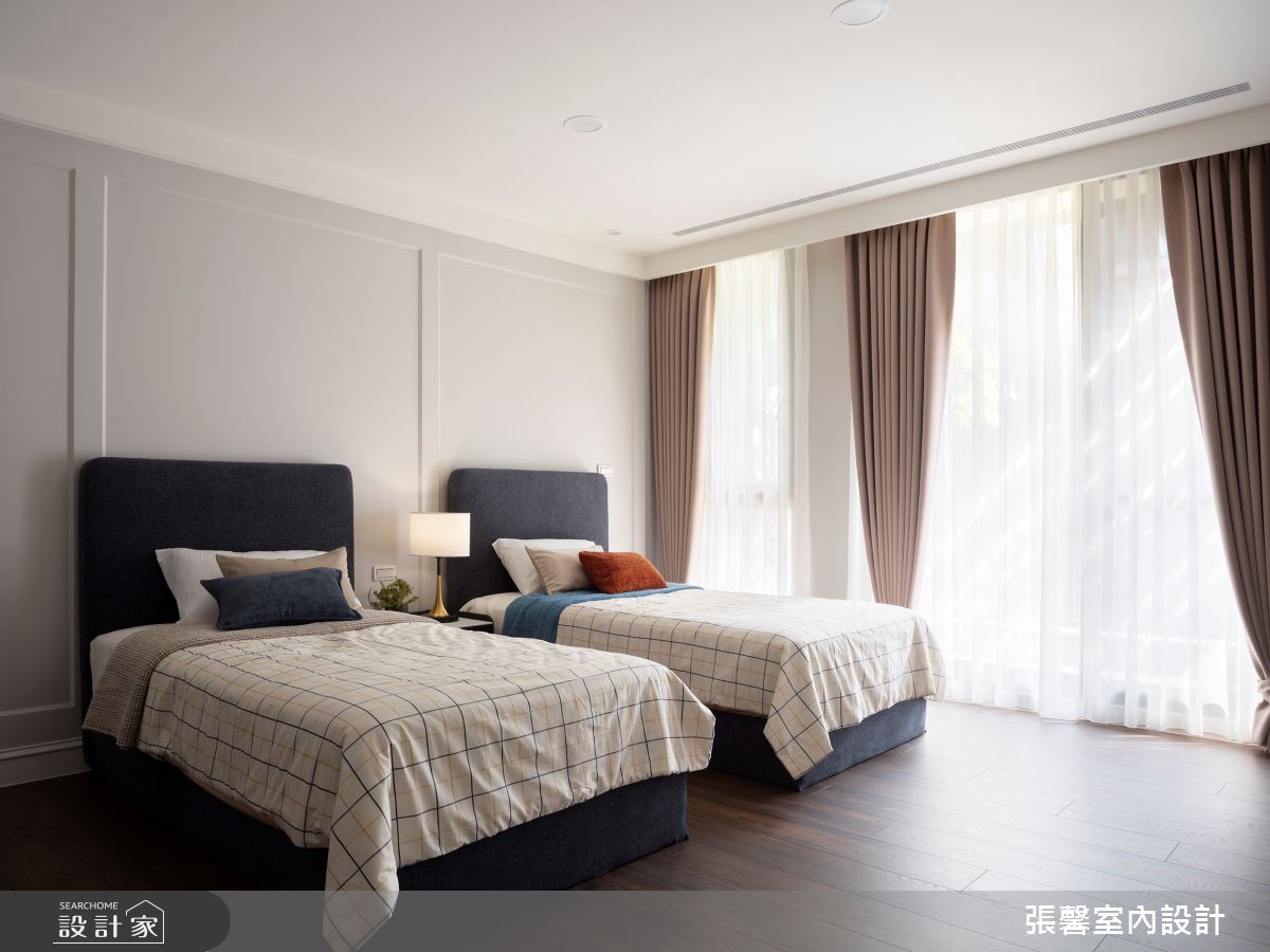 112坪預售屋＿美式風臥室案例圖片＿張馨室內設計/瀚觀室內裝修設計工程有限公司＿張馨_一個人的白色別墅之15