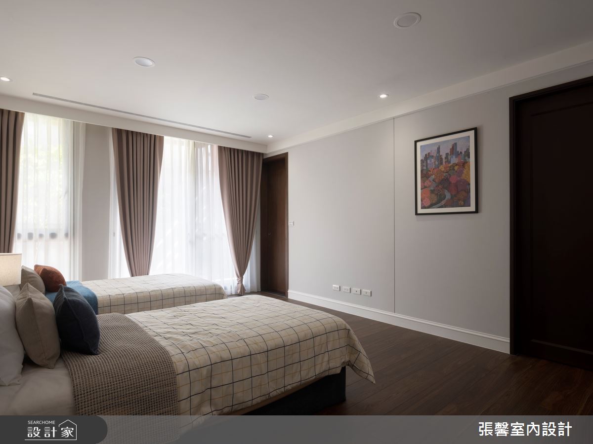 112坪預售屋＿美式風臥室案例圖片＿張馨室內設計/瀚觀室內裝修設計工程有限公司＿張馨_一個人的白色別墅之17