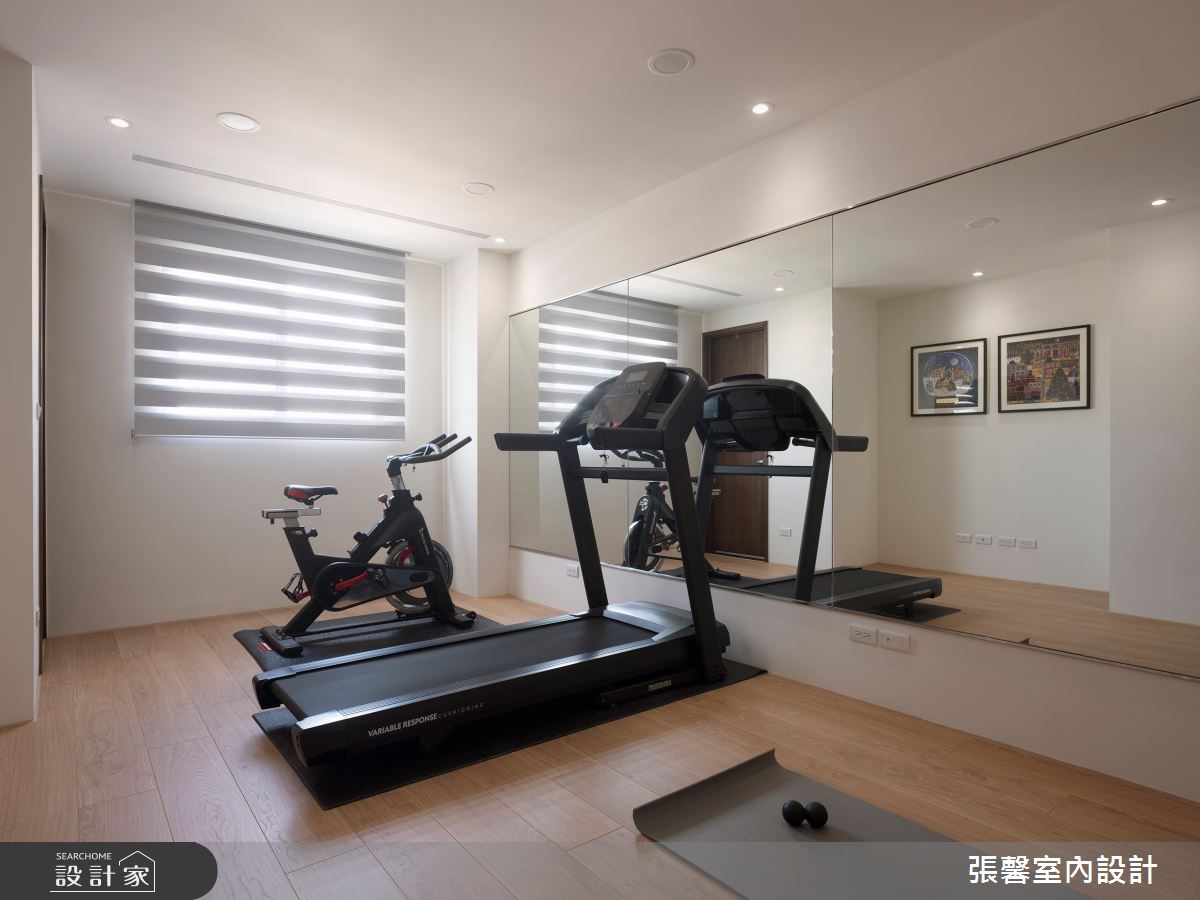 112坪預售屋＿美式風家庭健身房案例圖片＿張馨室內設計/瀚觀室內裝修設計工程有限公司＿張馨_一個人的白色別墅之18