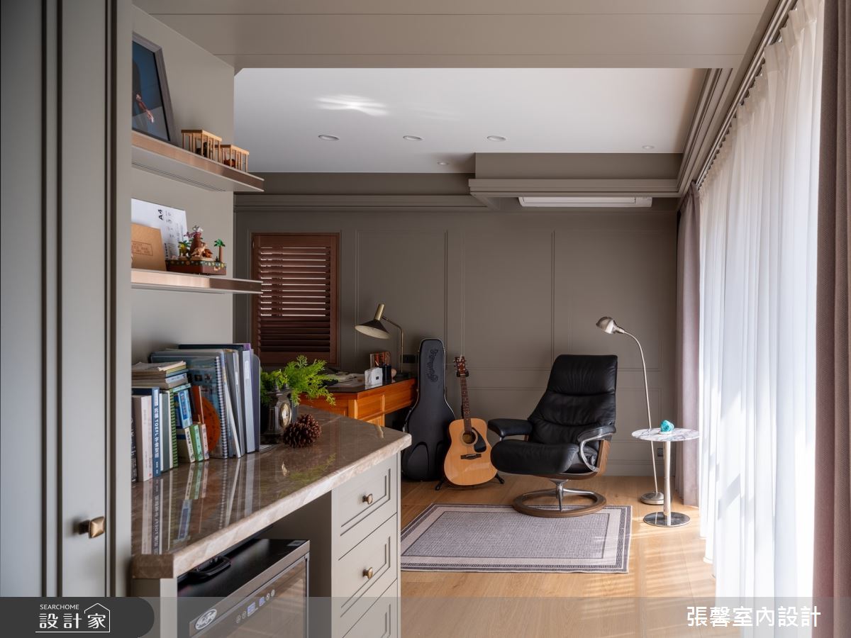 80坪老屋(16~30年)＿美式風書房案例圖片＿張馨室內設計/瀚觀室內裝修設計工程有限公司＿張馨_名門雅集之5