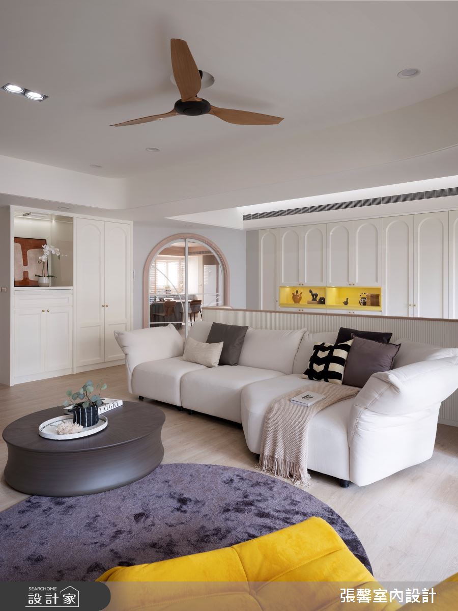 64坪毛胚屋＿美式風客廳案例圖片＿張馨室內設計/瀚觀室內裝修設計工程有限公司＿張馨_獨享 童話圓舞曲之4