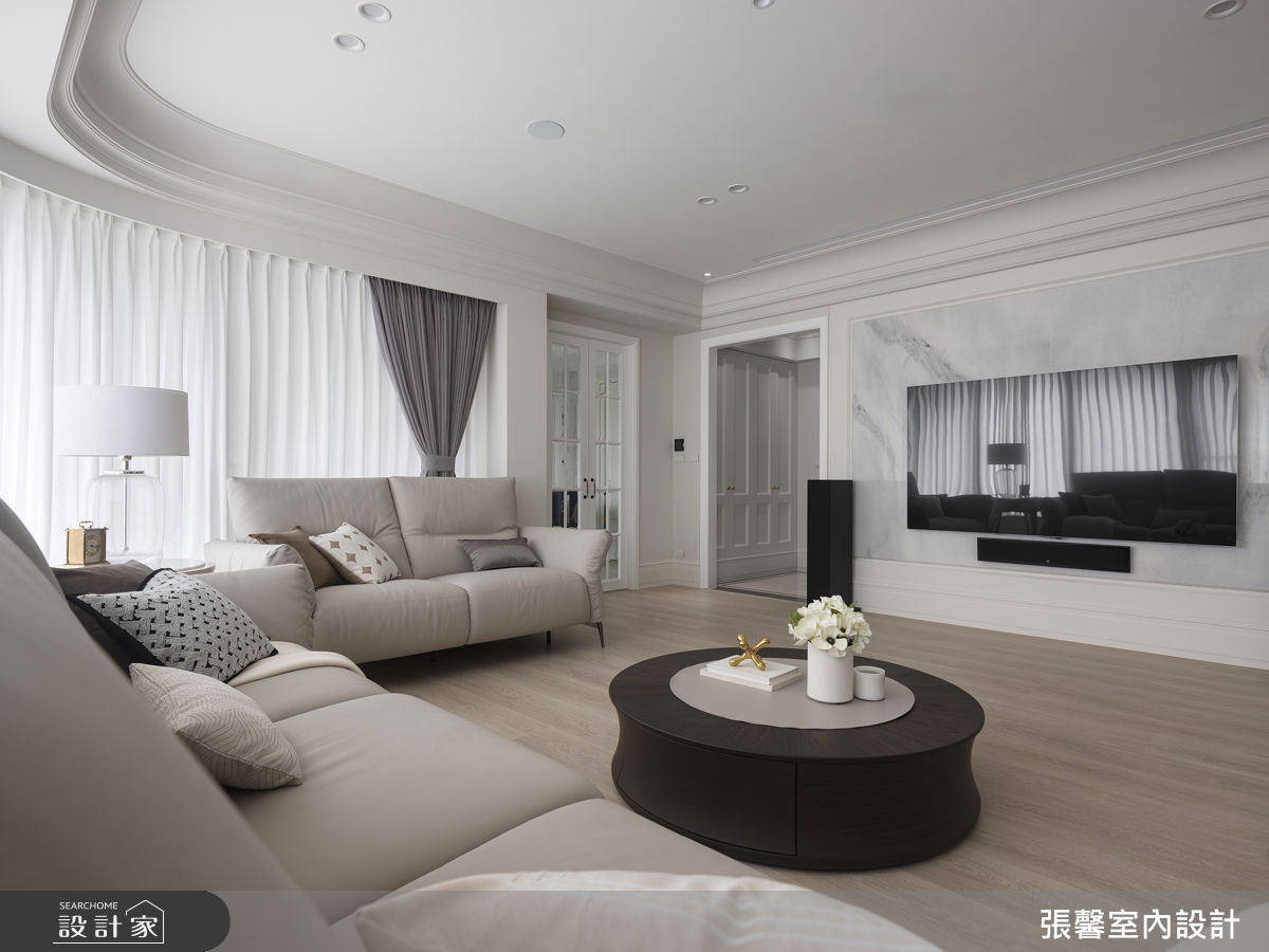 72坪毛胚屋＿美式風客廳案例圖片＿張馨室內設計/瀚觀室內裝修設計工程有限公司＿張馨_晴空 和煦之5