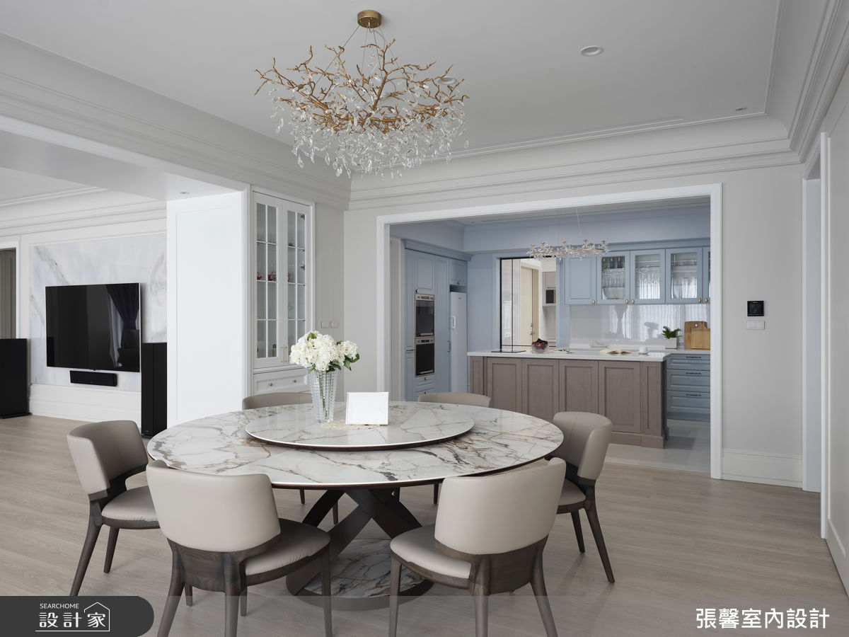 72坪毛胚屋＿美式風餐廳廚房中島案例圖片＿張馨室內設計/瀚觀室內裝修設計工程有限公司＿張馨_晴空 和煦之14