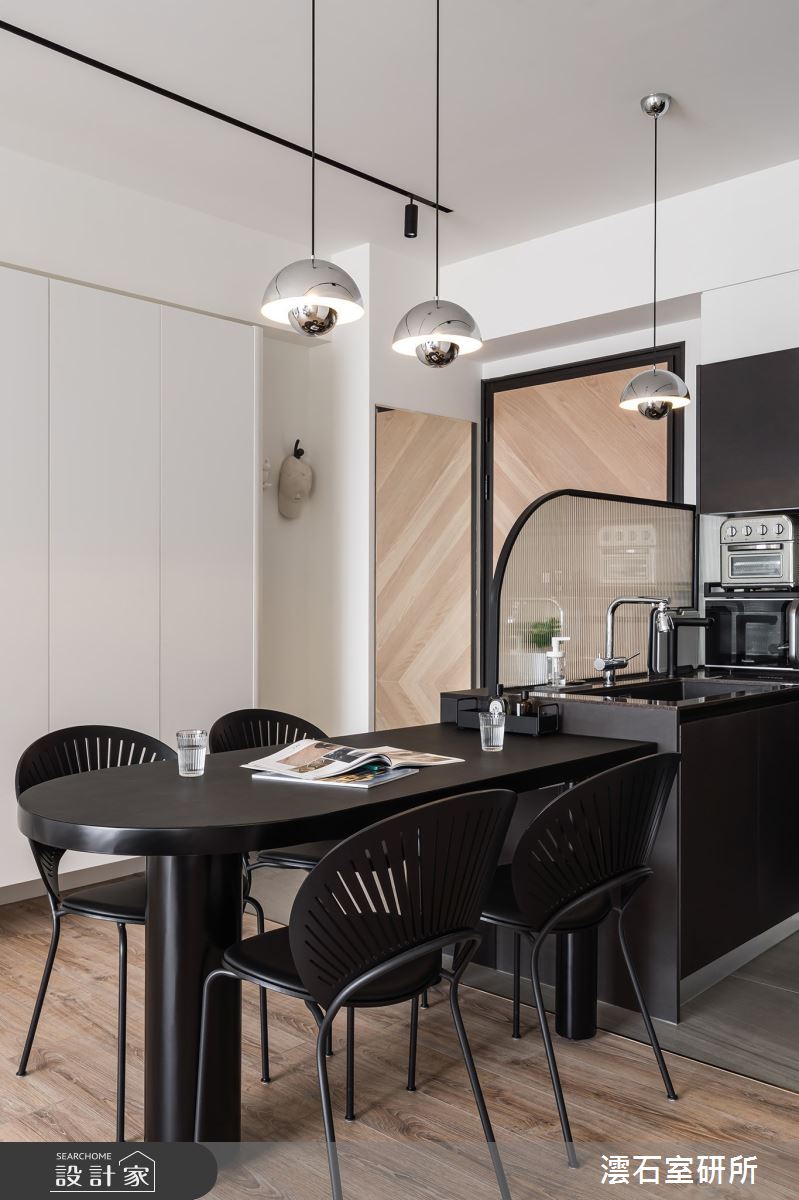 18坪新成屋(5年以下)＿簡約風餐廳廚房中島案例圖片＿澐石室研所＿澐石_01鉅虹水岸岩之2