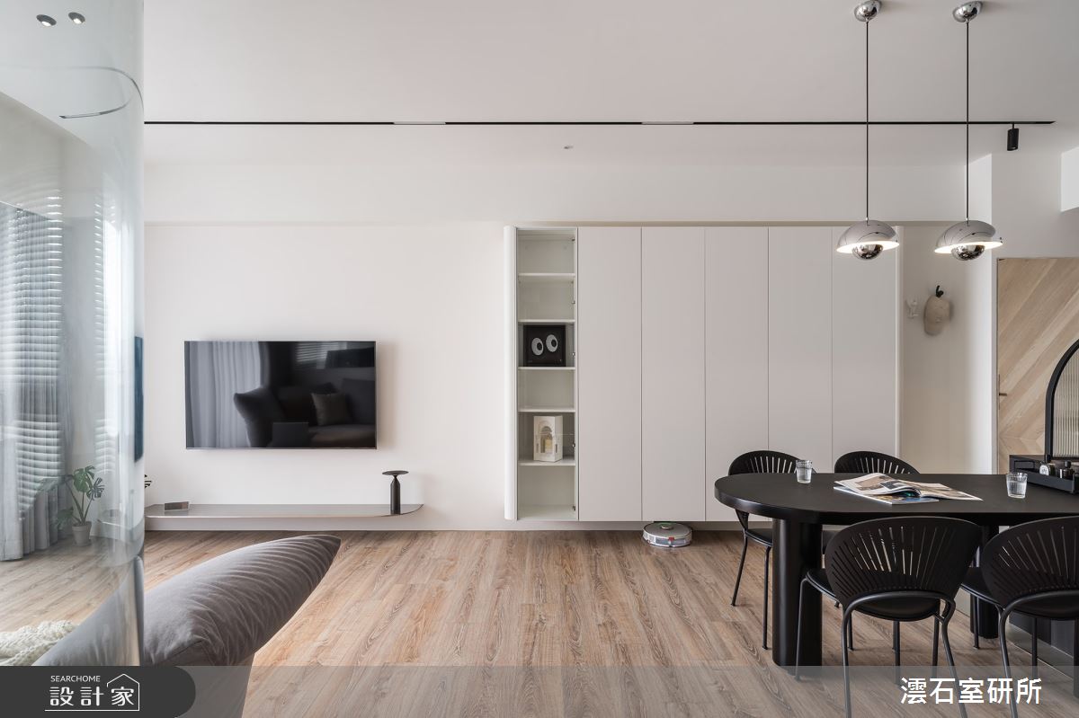 18坪新成屋(5年以下)＿簡約風客廳餐廳案例圖片＿澐石室研所＿澐石_01鉅虹水岸岩之4