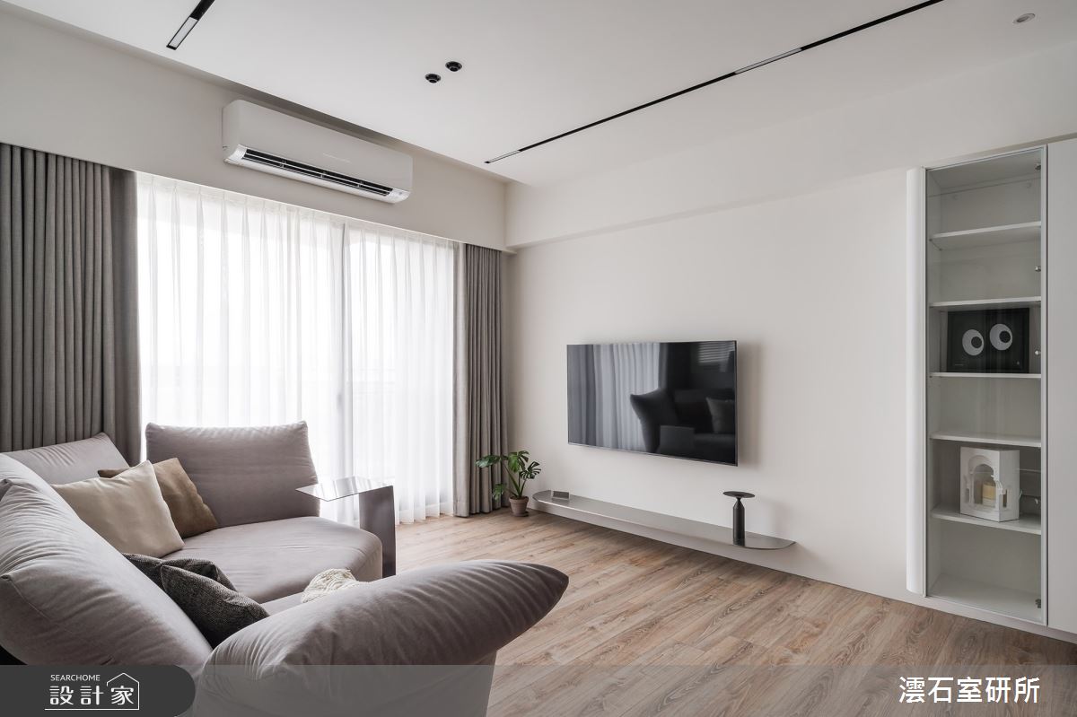 18坪新成屋(5年以下)＿簡約風客廳案例圖片＿澐石室研所＿澐石_01鉅虹水岸岩之6