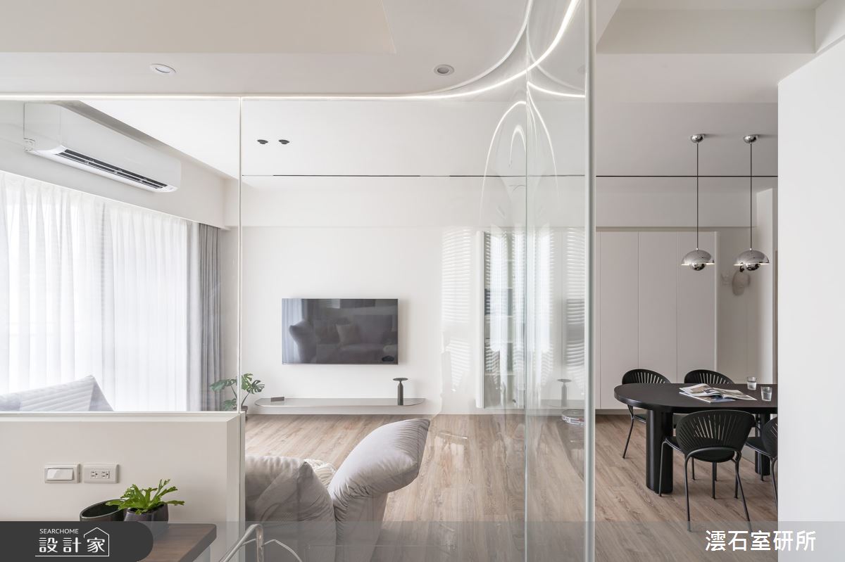 18坪新成屋(5年以下)＿簡約風客廳餐廳書房案例圖片＿澐石室研所＿澐石_01鉅虹水岸岩之8