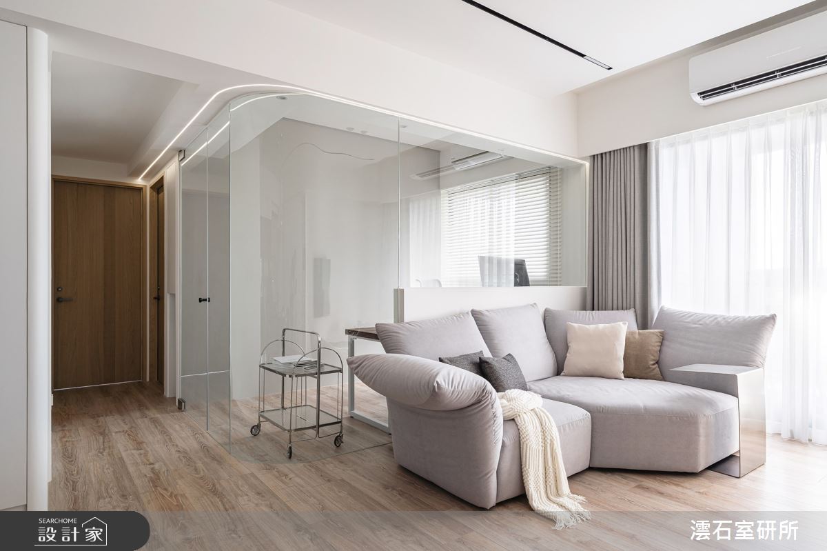 18坪新成屋(5年以下)＿簡約風客廳書房案例圖片＿澐石室研所＿澐石_01鉅虹水岸岩之12