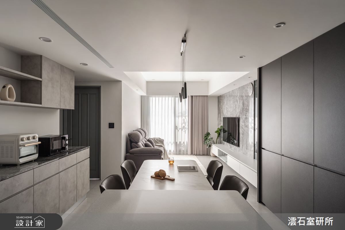 20坪新成屋(5年以下)＿現代風客廳餐廳中島案例圖片＿澐石室研所＿澐石_15瑞恩悦琚之3