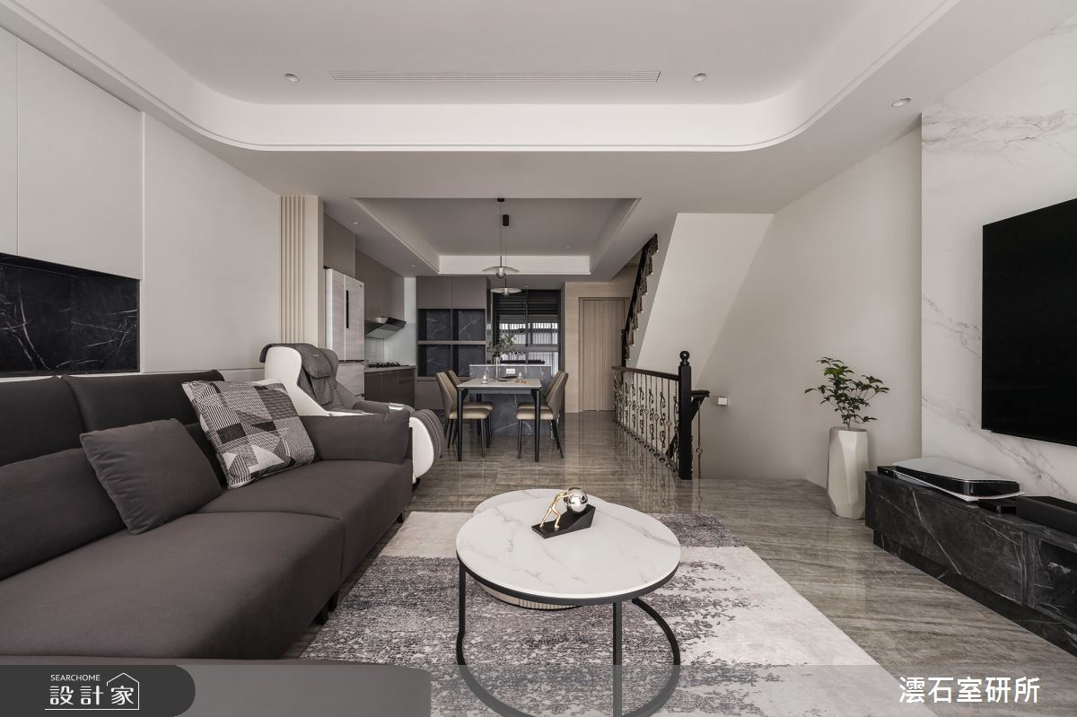 40坪新成屋(5年以下)＿現代風客廳餐廳樓梯案例圖片＿澐石室研所＿澐石_19八展08之5