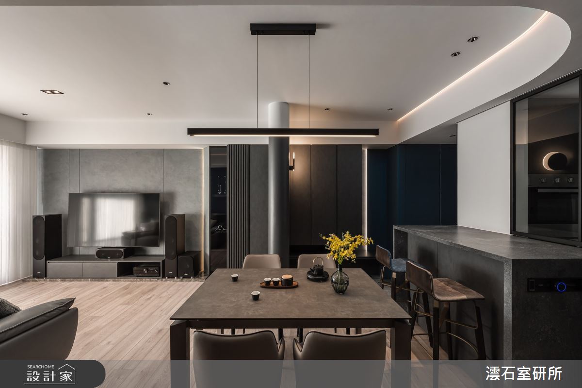 23坪新成屋(5年以下)＿現代風玄關客廳餐廳中島案例圖片＿澐石室研所＿澐石_22鉅虹深之4