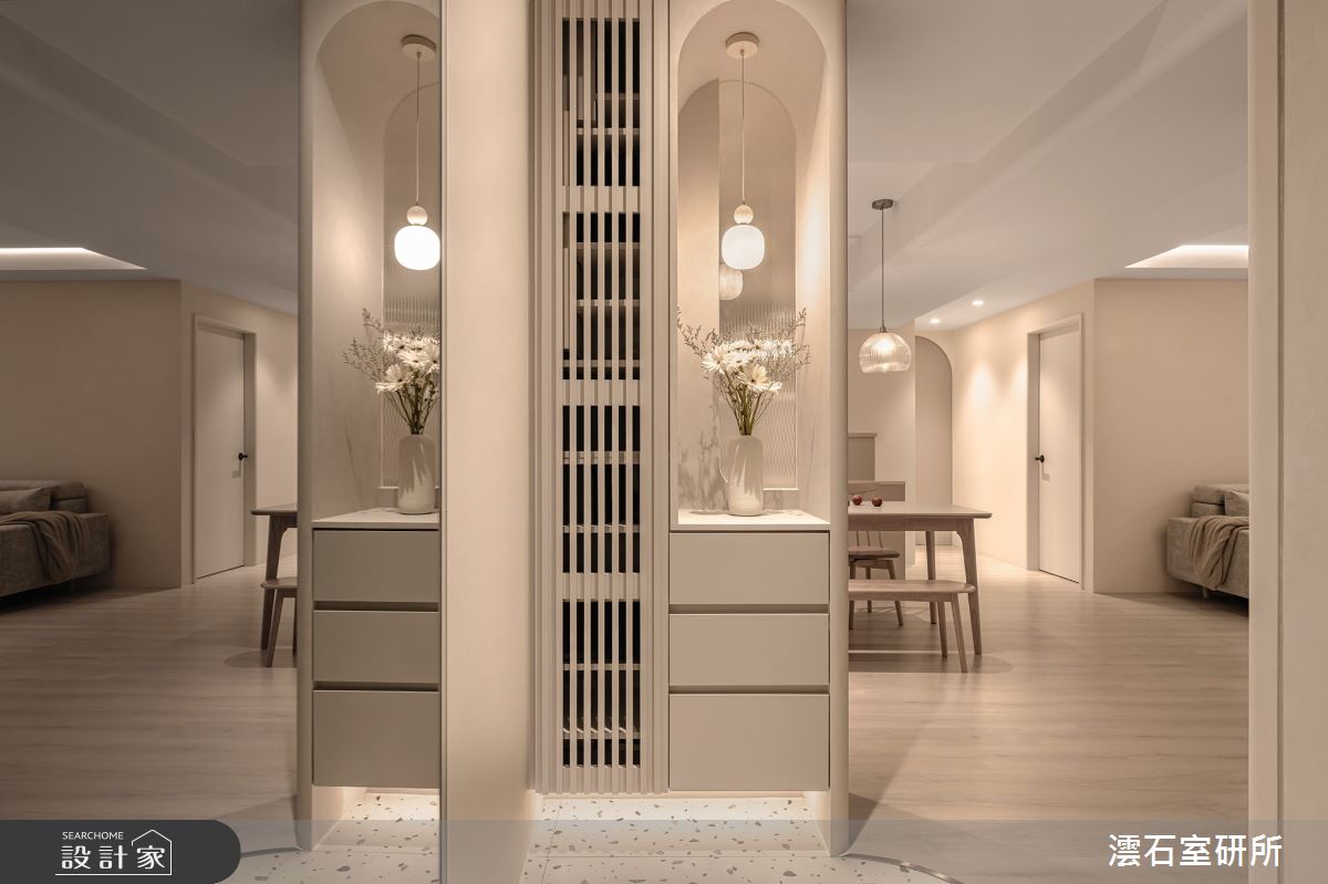 33坪新成屋(5年以下)＿韓系奶油風玄關案例圖片＿澐石室研所＿澐石_23中港雲頂之1