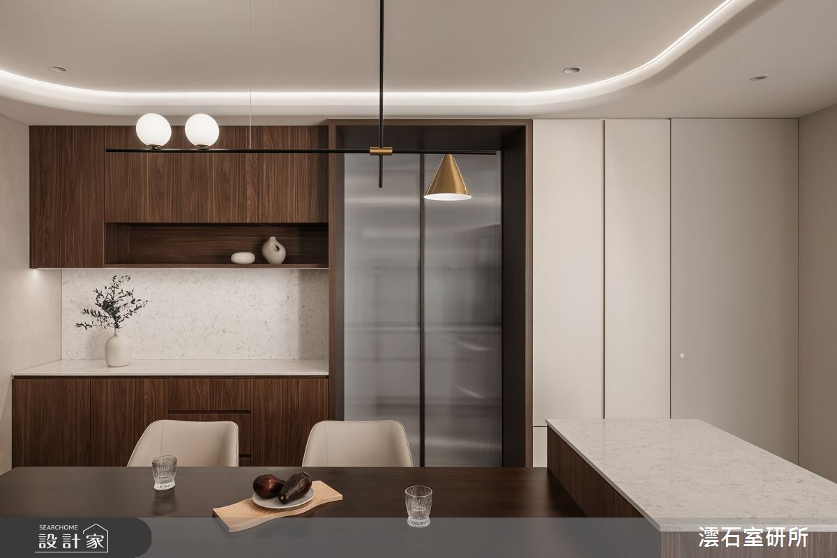 32坪新古屋(10年以下)＿現代風餐廳廚房中島案例圖片＿澐石室研所＿澐石_26寶輝國際莊園之13