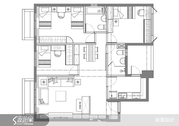 25坪新成屋(5年以下)＿新古典案例圖片＿統盟室內裝修＿統盟_08之9