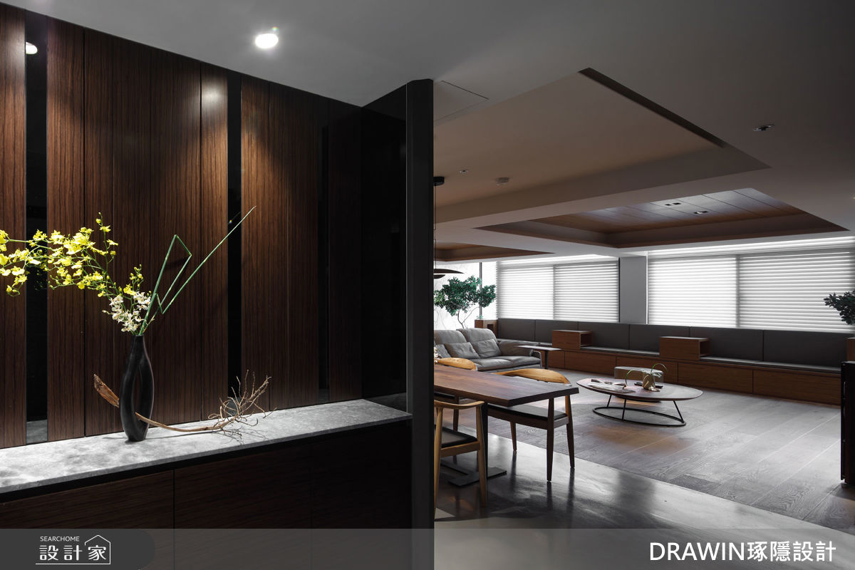 50坪中古屋(5~15年)＿現代風玄關客廳案例圖片＿琢隱設計DRAWIN DESIGN STUDIO＿琢隱_Yenping  Residence之1