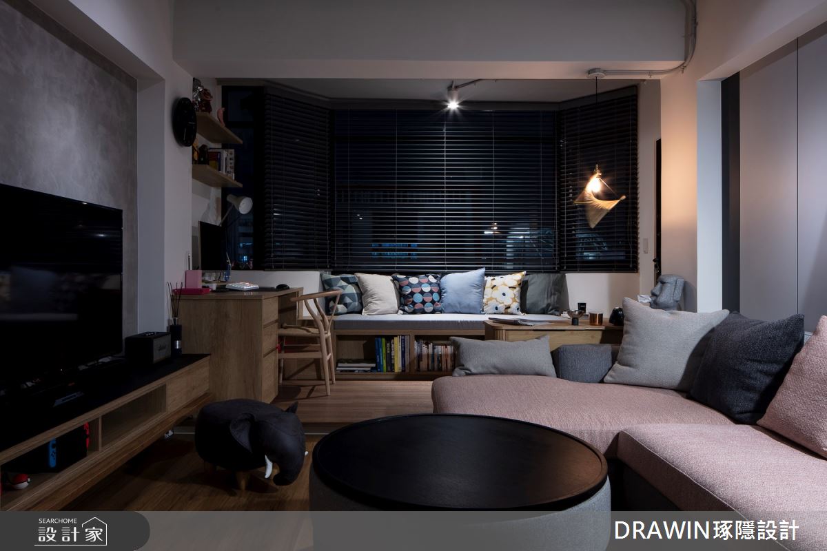 25坪新古屋(10年以下)＿現代風客廳書房臥榻案例圖片＿琢隱設計DRAWIN DESIGN STUDIO＿琢隱_Peng Residence之9