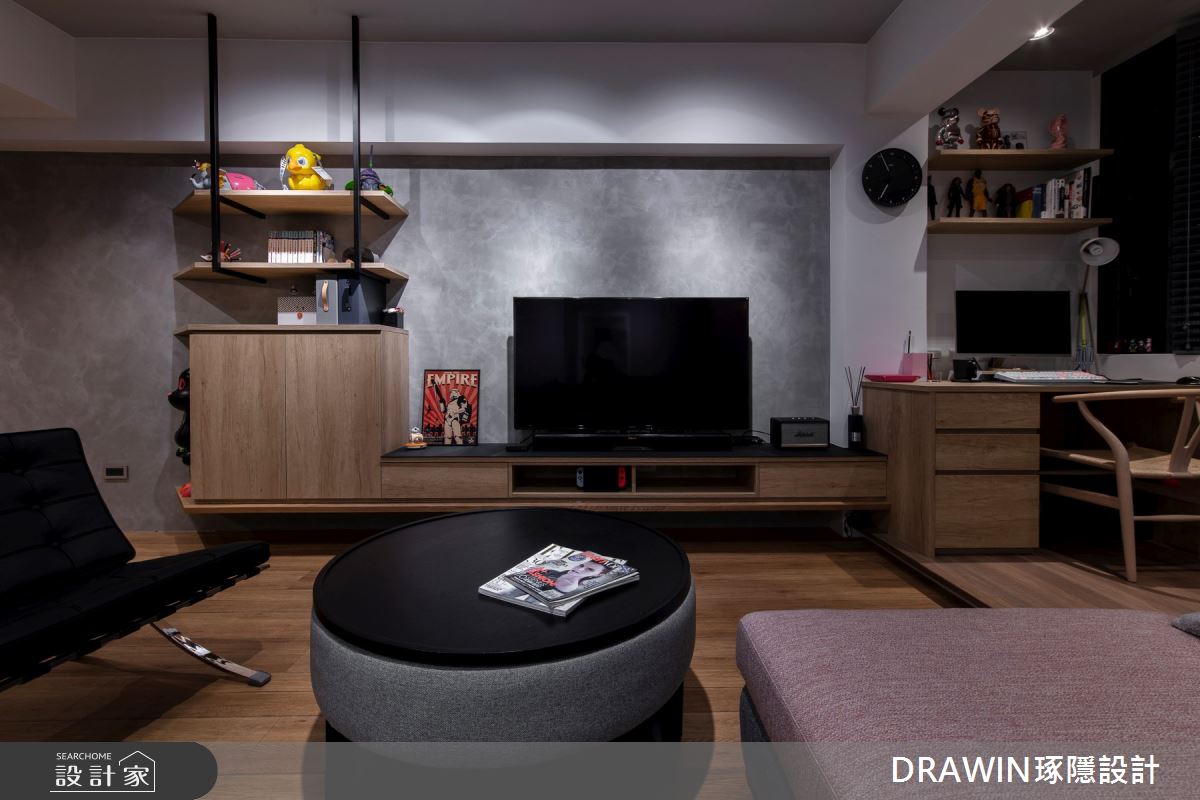 25坪新古屋(10年以下)＿現代風客廳書房案例圖片＿琢隱設計DRAWIN DESIGN STUDIO＿琢隱_Peng Residence之8