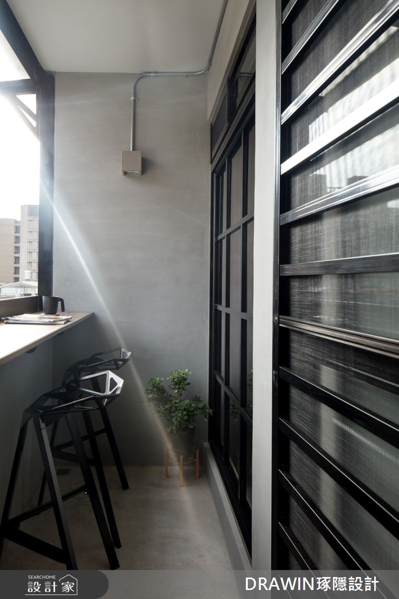 25坪新古屋(10年以下)＿現代風吧檯陽台案例圖片＿琢隱設計DRAWIN DESIGN STUDIO＿琢隱_Peng Residence之15