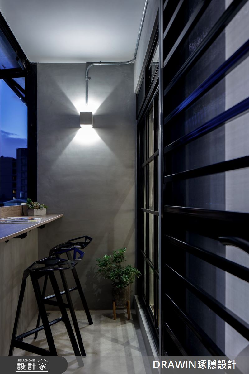 25坪新古屋(10年以下)＿現代風吧檯陽台案例圖片＿琢隱設計DRAWIN DESIGN STUDIO＿琢隱_Peng Residence之16