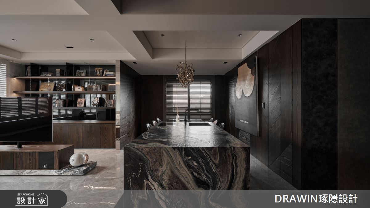 35坪新成屋(5年以下)＿現代風客廳餐廳中島案例圖片＿琢隱設計DRAWIN DESIGN STUDIO＿琢隱_C Residence之10